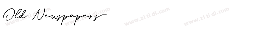 Old Newspapers字体转换